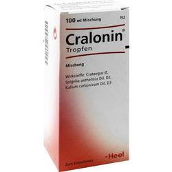 Eine weiße Medikamentenverpackung mit der Aufschrift "Cralonin Tropfen".