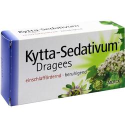 Verpackung von Kytta-Sedativum Dragees mit Aufschrift "einschlafffördernd, beruhigend".