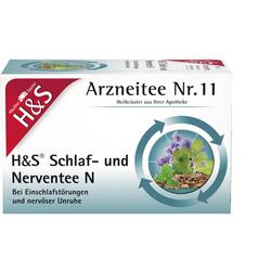 Eine Packung Schlaf- und Nerventee zur Beruhigung und für besseren Schlaf.